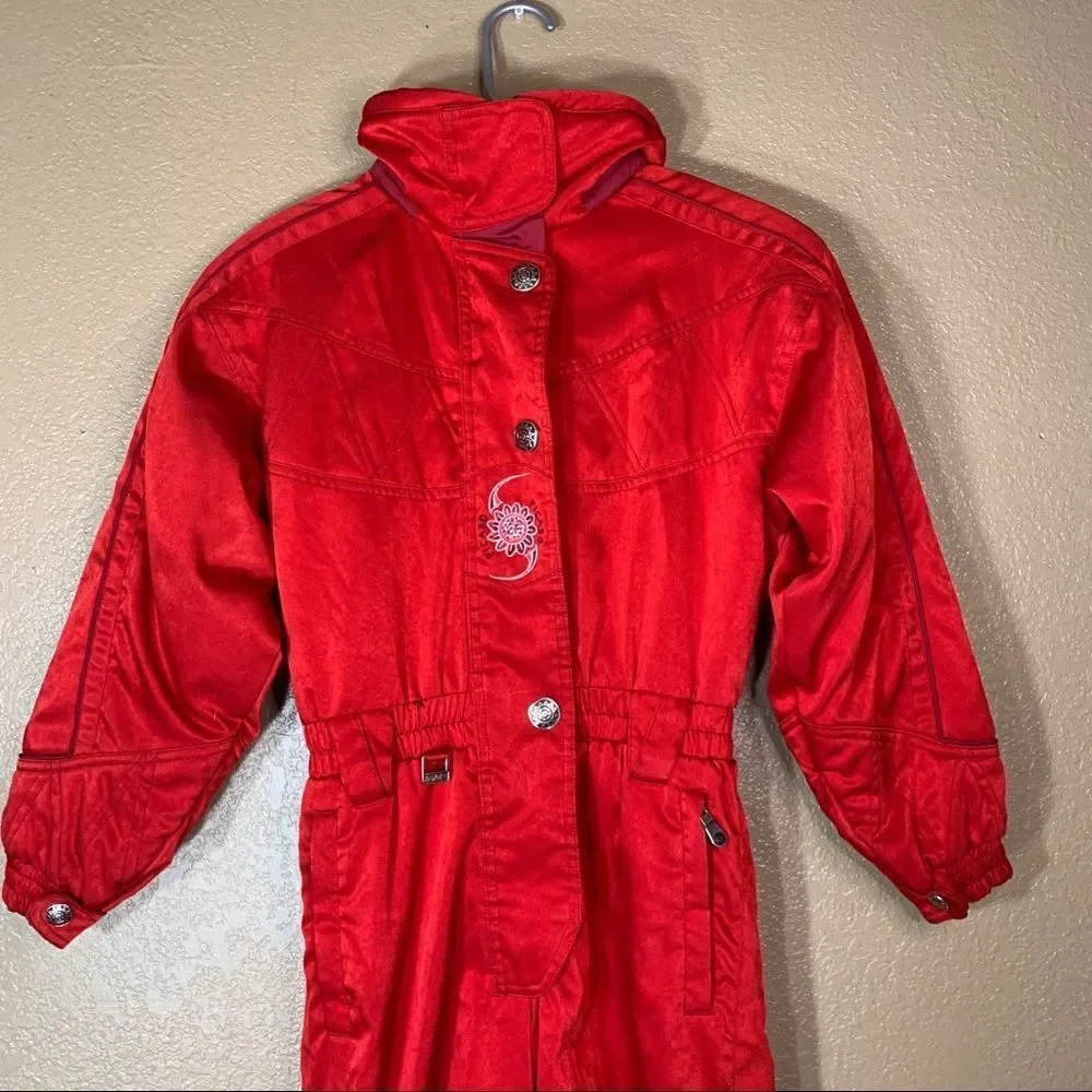 ‎Vintage Spyder Picabo big kid red snow suit
